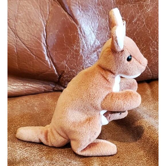 1996 TY 6 Inch Brown Kangaroo Joey Stuffed Animal Plush Toy Collectible Zoo Gift - Picture 5 of 13